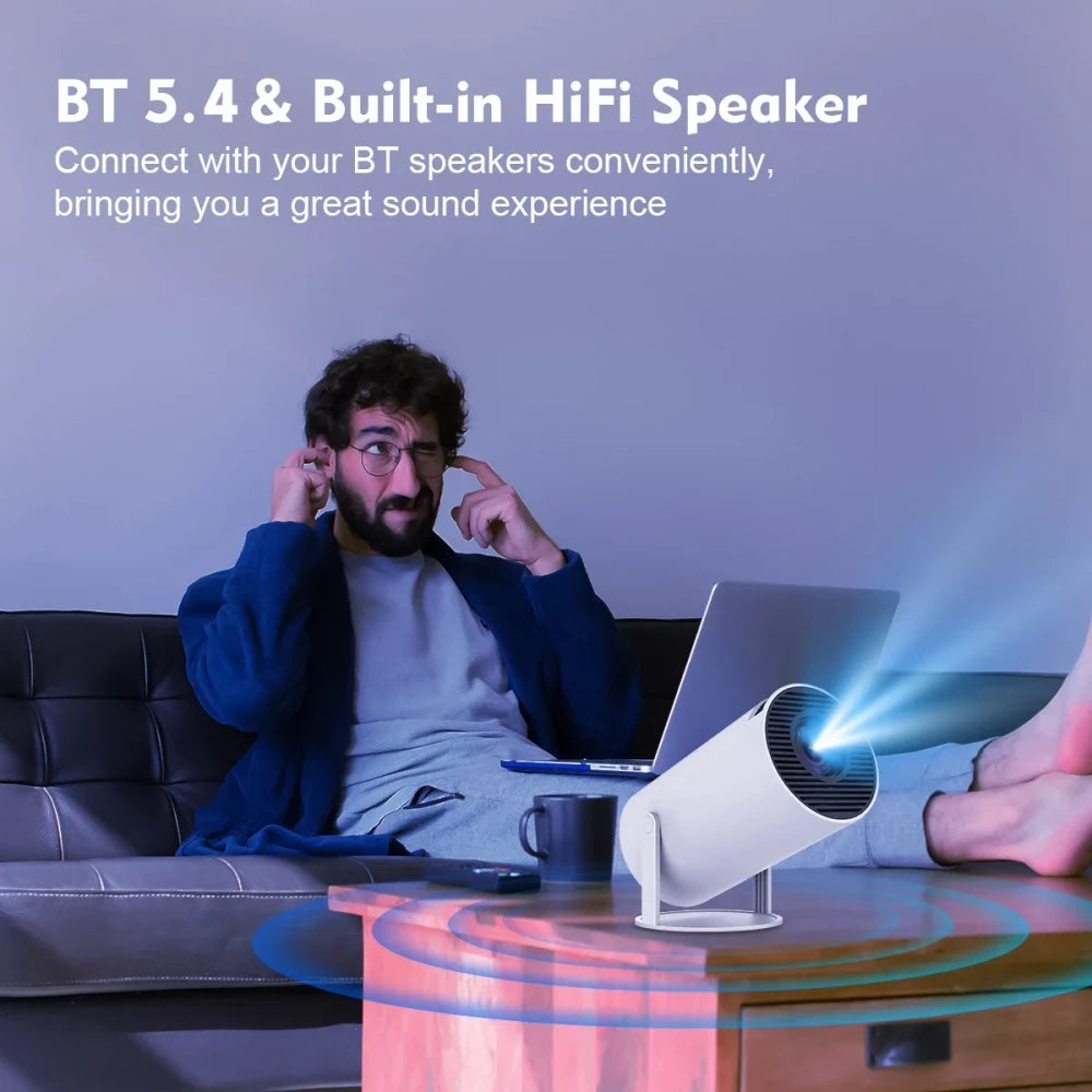 Proyector de Cine para Exteriores con WiFi y Trípode