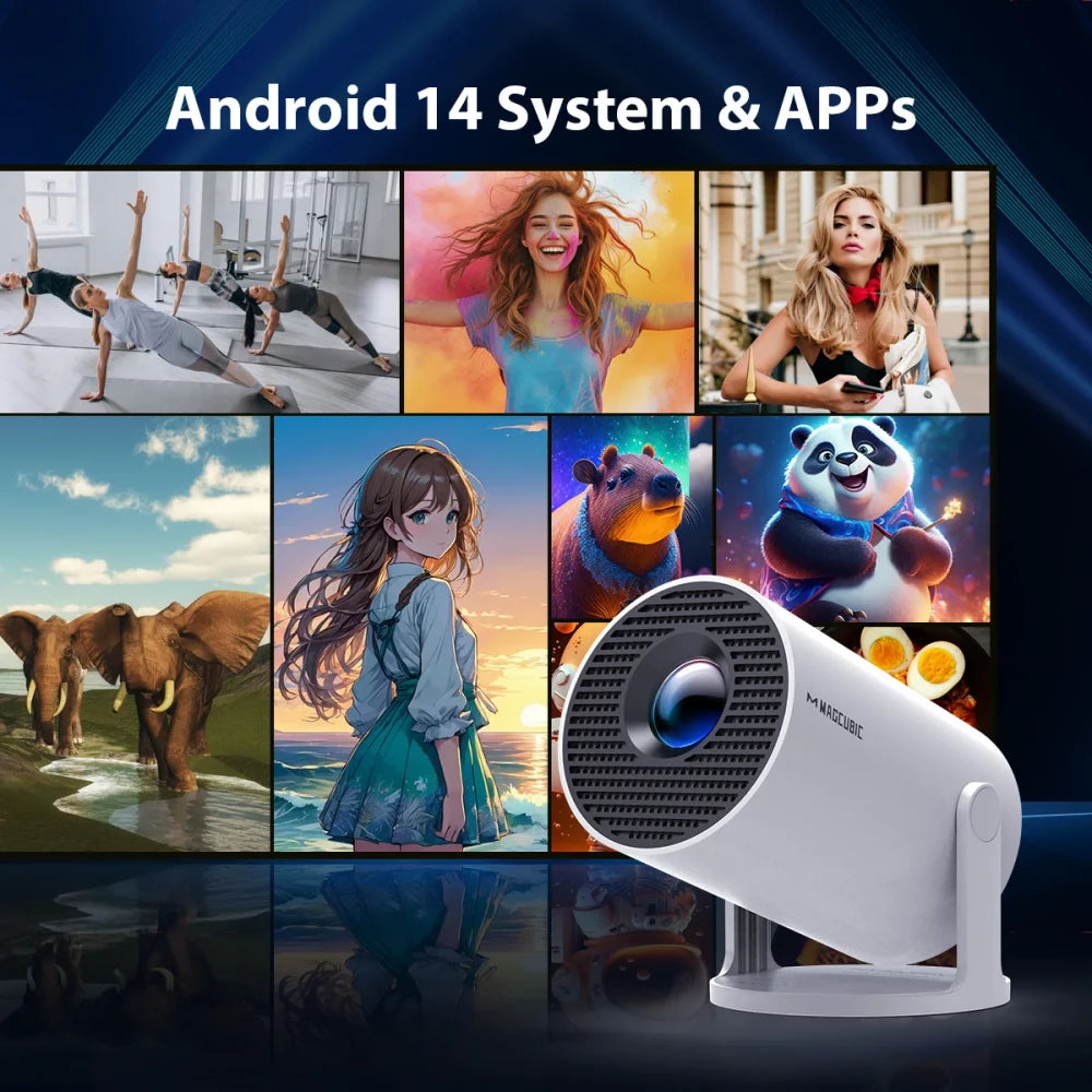 Proyector de Cine para Exteriores con WiFi y Trípode