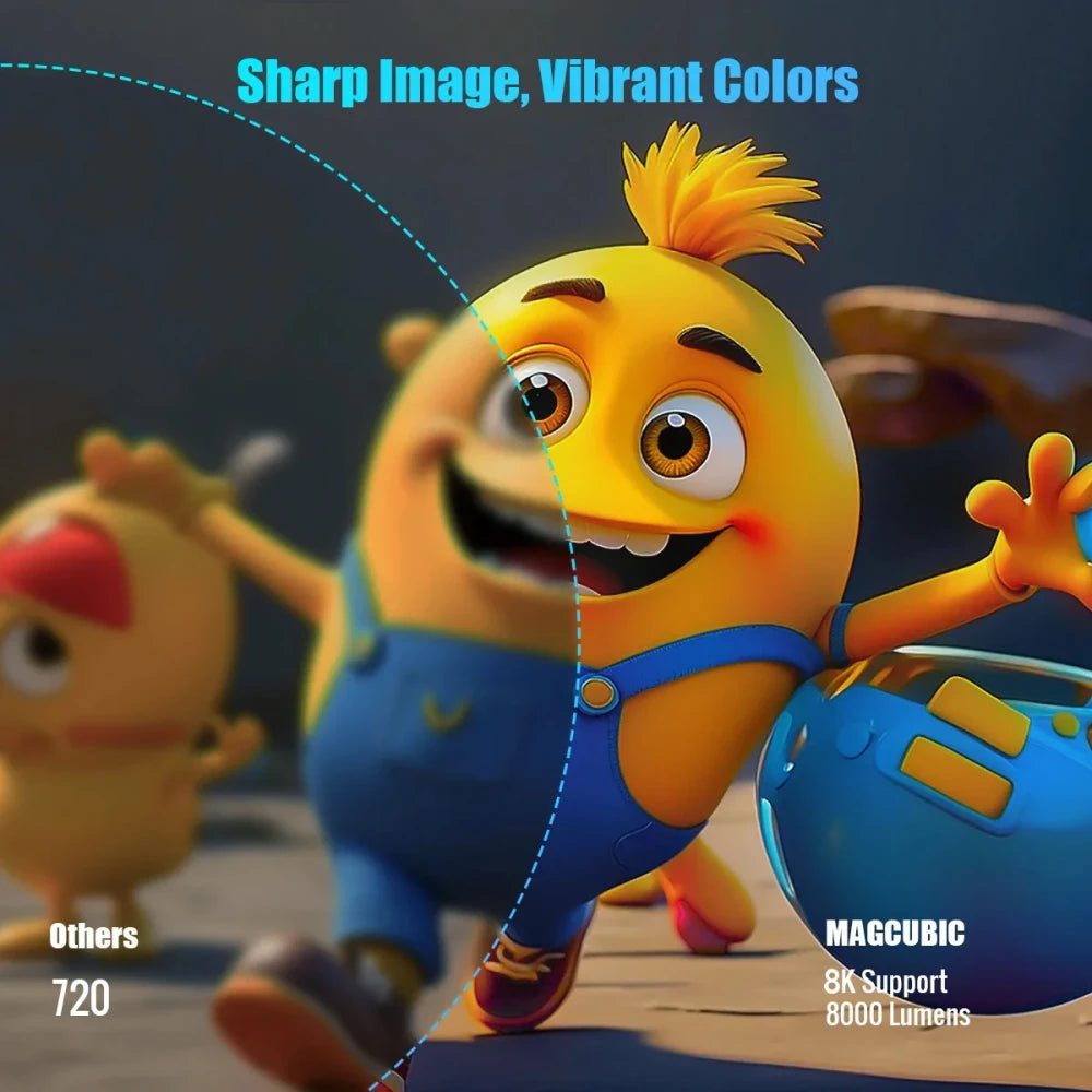 Proyector de Cine para Exteriores con WiFi y Trípode